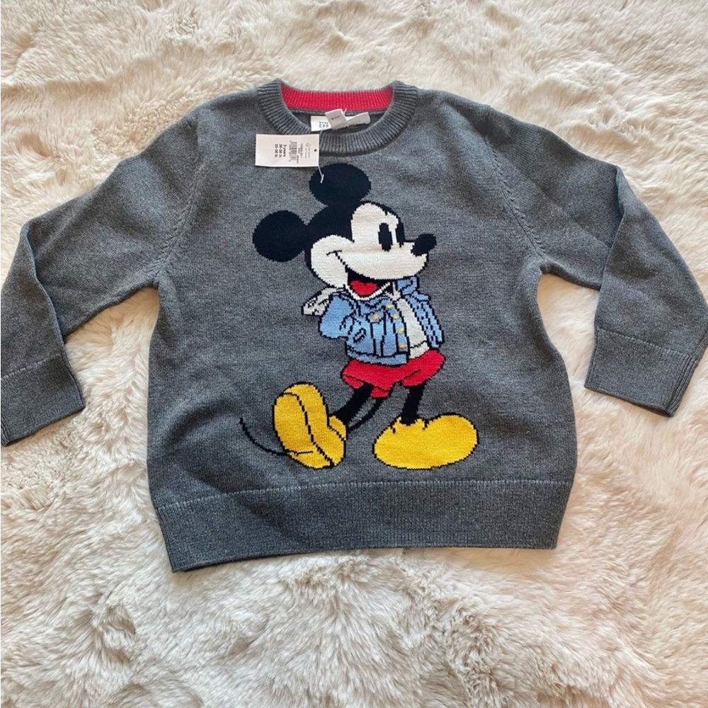 NWT Baby Gap Disney Mickey Mouse Crewneck Sweater 3 years